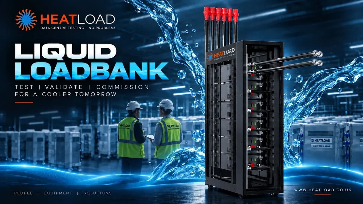 HeatLoad LBR-240 liquid load bank rack unit for high density AI data centre commissioning